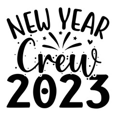New Year Crew 2023 vector file