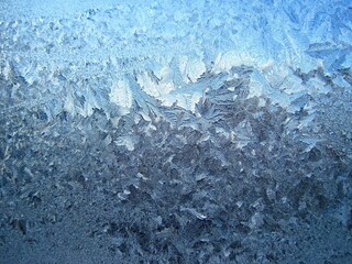 frost pattern on the glass
