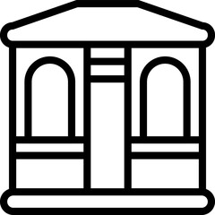 Gazebo construction icon outline vector. Garden house. Patio shelter