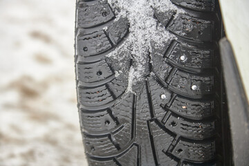 rain, snow, slippery, the concept of difficult road conditions on the road.