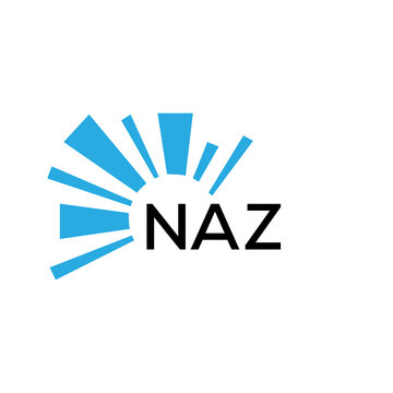 NAZ letter logo. NAZ blue image on white background and black letter. NAZ technology  Monogram logo design for entrepreneur and business. NAZ best icon.
