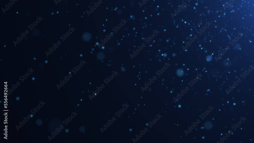 Aufkleber dust particles with bokeh effect. abstract magic background. 3d rendering.