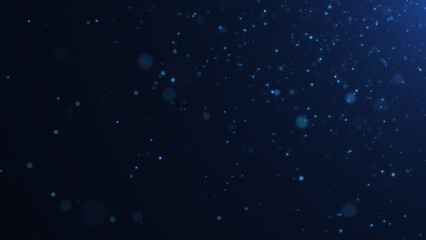 Dust particles with bokeh effect. Abstract magic background. 3d rendering.