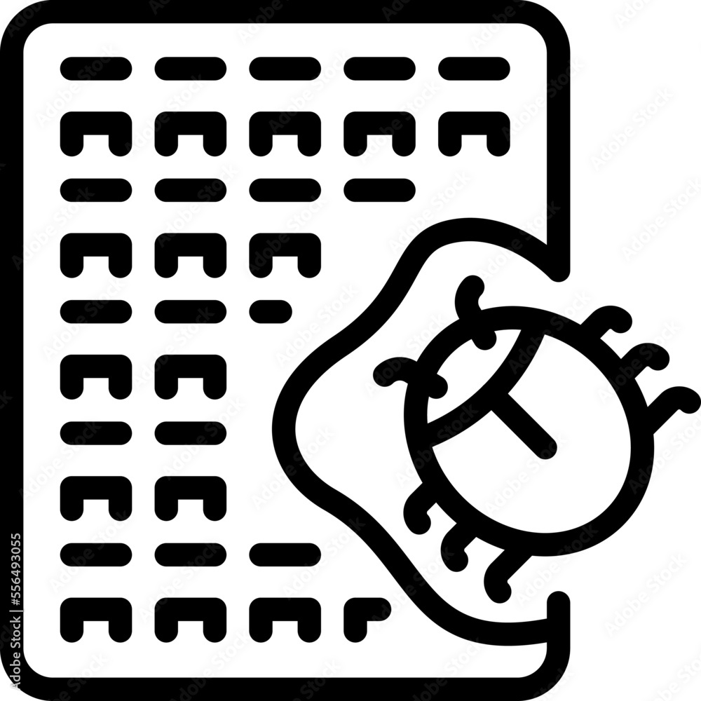 Poster cyber bug icon outline vector. hacker crime. data fraud