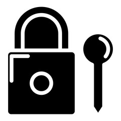 lock with key glyph 