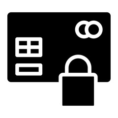 Obraz premium card lock glyph 