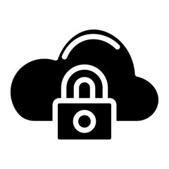 cloud lock glyph 