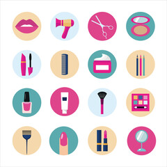 Social media instagram highlights cover. Icons for beauty salon, cosmetology. Perfect for bloggers.	
