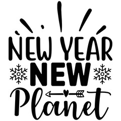 New Year New Planet vector file