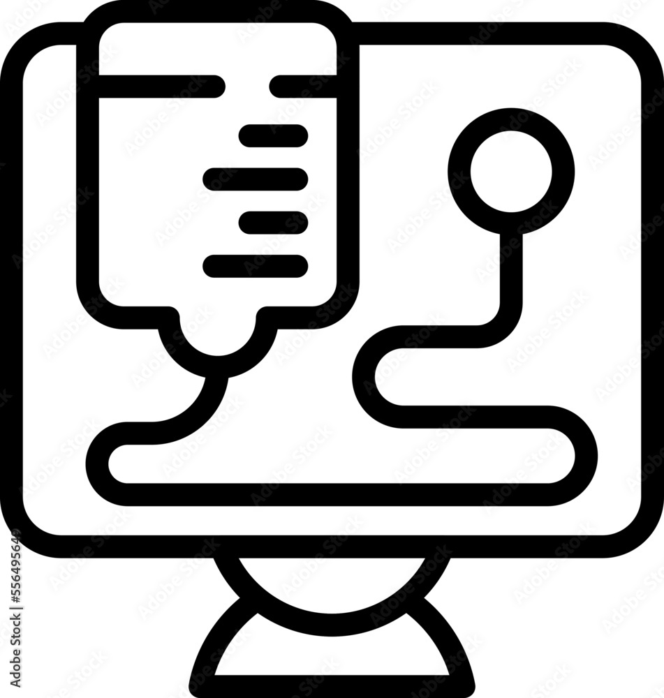 Poster hacker pc icon outline vector. cyber crime. data fraud