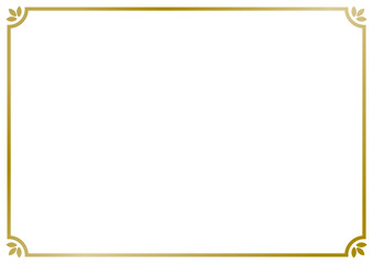 シンプル　エレガント　フレーム　金色　ゴールド　高級感