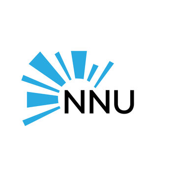 NNU letter logo. NNU blue image on white background and black letter. NNU technology  Monogram logo design for entrepreneur and business. NNU best icon.

