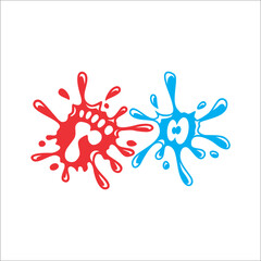 water splash vector with different colors can be used as graphic design