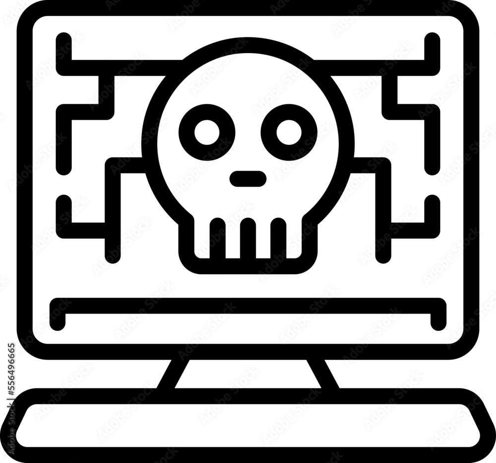 Aufkleber cyber crime icon outline vector. data hacker. internet fraud