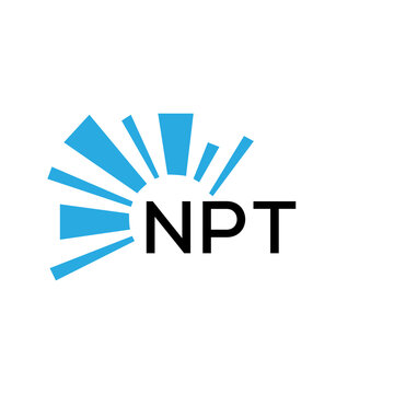 NPT letter logo. NPT blue image on white background and black letter. NPT technology  Monogram logo design for entrepreneur and business. NPT best icon.
