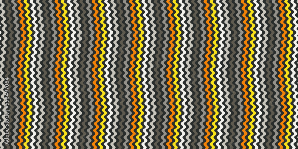 Aufkleber seamless pattern with zigzag and wavy stripes in a retro color palette. for prints and packaging, te