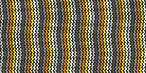 Seamless pattern with zigzag and wavy stripes in a retro color palette. For prints and packaging, textiles and stylish illustrations, wallpapers and interiors.