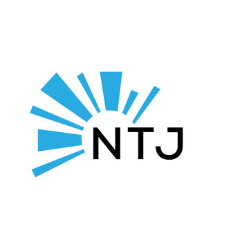 NTJ letter logo. NTJ blue image on white background and black letter. NTJ technology  Monogram logo design for entrepreneur and business. NTJ best icon.

