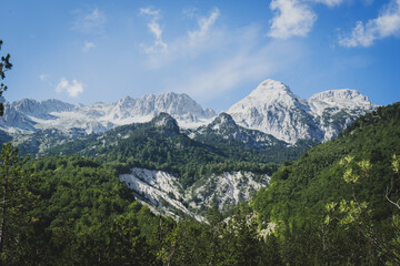Landscape in the mountains of Albania looking like a frog