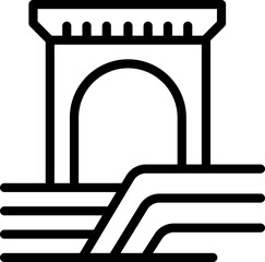 Farm winery icon outline vector. Wine cellar. Grape bottle