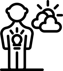 Inside downshifting icon outline vector. Job nature. Leave island