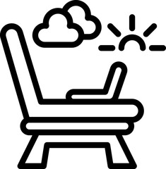 Sea relax icon outline vector. Job travel. Nature relax