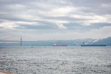 Fototapeta premium Vista parcial da Região turistica de Belém, Lisboa, Portugal.