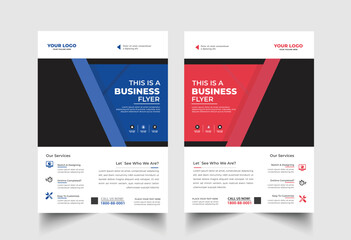 Business Flyer Corporate Flyer pamphlet brochure cover design layout space for photo background, vector illustration template 