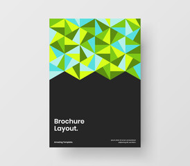 Original journal cover A4 vector design layout. Premium geometric pattern annual report template.