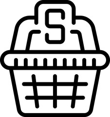 Obraz premium Shop basket icon outline vector. Financial literacy. Business education