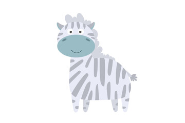 Vector cartoon giraffe. African animal. funny kind giraffe. Funny cute hornnose. Adorable little african animal for fashion print, kids wear, nursery, poster, invitation, greeting card design