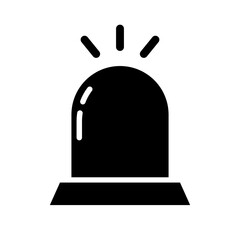 Emergency lamp silhouette icon. Siren lamp. Vector.