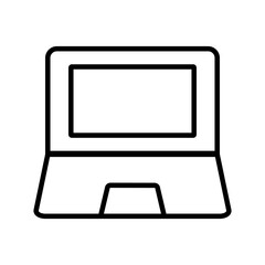 Laptop icon with touchpad. Vector.