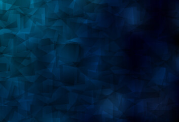 Dark BLUE vector triangle mosaic background.