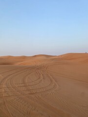 Fototapeta na wymiar sand dunes in safari desert