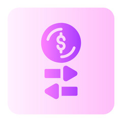 money transfer gradient icon