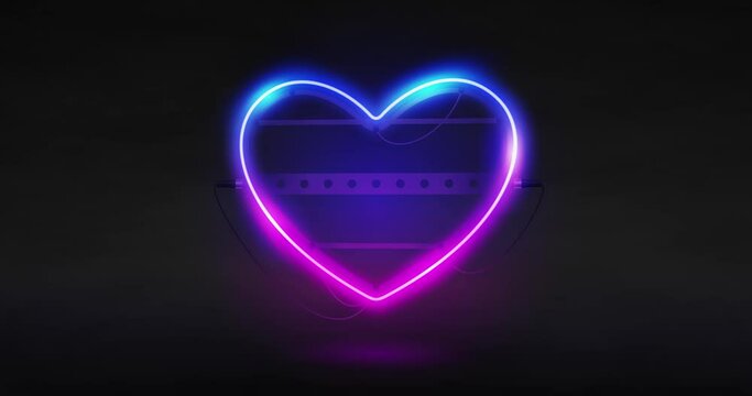 Glowing Neon Heart
