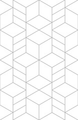 Obraz premium Vector seamless rhombus pattern. Abstract geometric background. Stylish fractal texture.