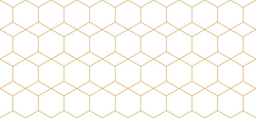 Vector seamless cubic hexagon pattern. Abstract geometric low poly background. Stylish grid texture.