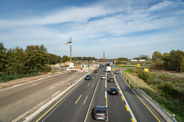 Autobahnausbau und Autobahnbau in Deutschland.