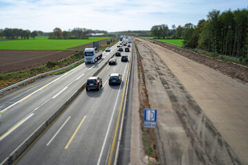 Autobahnausbau und Autobahnbau in Deutschland.