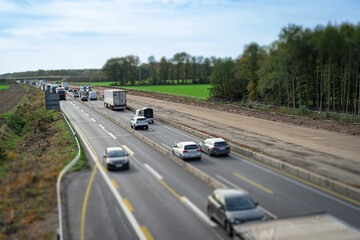 Autobahnausbau und Autobahnbau in Deutschland.