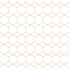 Vector seamless cubic hexagon pattern. Abstract geometric low poly background. Stylish grid texture.