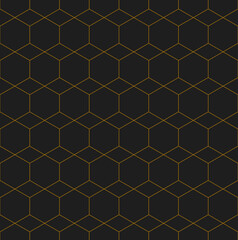 Vector seamless cubic hexagon pattern. Abstract geometric low poly background. Stylish grid texture.