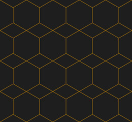 Vector seamless cubic hexagon pattern. Abstract geometric low poly background. Stylish grid texture.