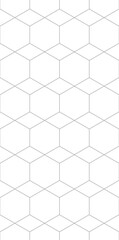Fototapeta premium Vector seamless cubic hexagon pattern. Abstract geometric low poly background. Stylish grid texture.
