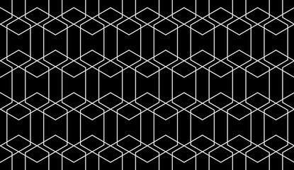 Vector seamless rhombus pattern. Abstract geometric background. Stylish fractal texture.