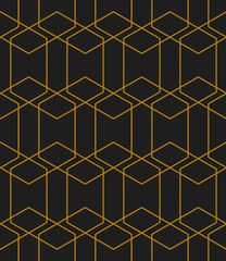 Vector seamless rhombus pattern. Abstract geometric background. Stylish fractal texture.