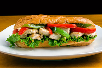 chicken sub   with sauteed peppers and onions