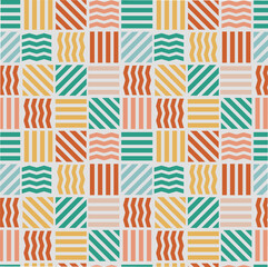 Colorful seamless geometric pattern. Vector colorful geometric abstract background